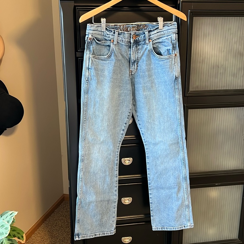Mens 30x32 Wrangler Slim Bootcut Denim